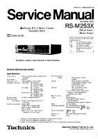 Technics - RSM-253-X - Service manual 
